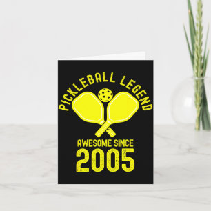 Carte Légende de pickleball génial depuis 2005 rétro 21è