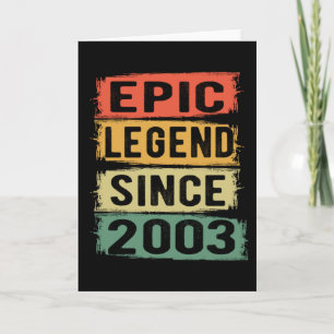 Carte Légende Épique Depuis 2003 Vintage 2003 Cadeau d'a