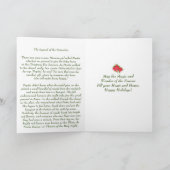 Carte Légende vintage de Noël Poinsettia (Intérieur)