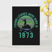 Carte Légendes De Pêche Nées En 1973 (Fleur jaune)