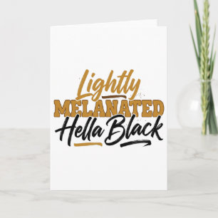 Carte Légèrement Mélanisée Hella Black Retro Mois de l'H