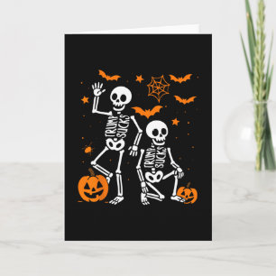 Carte Légèrement Subtil Résister Squelette Atout Hallowe