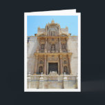 Carte L'Église de l'Assomption de Notre-Dame de Lliria<br><div class="desc">L'Église de l'Assomption de Notre-Dame,  Lliria Greeting Card. Vous pouvez facilement customiser ce produit gratuitement si vous souhaitez ajouter du libellé ou changer la couleur du arrière - plan.</div>