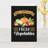 Carte Légumes dire cadeau végétarien (Fleur jaune)