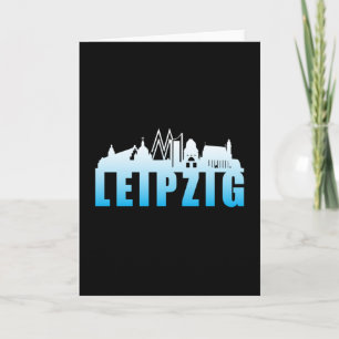 Carte Leipzig Allemagne Ville Cadeau drôle idée