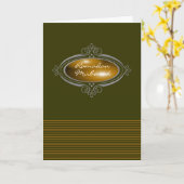 Carte L'élégant Ramadan Moubarak (Fleur jaune)
