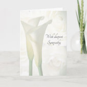 Carte L'Élégante Sympathie de Calla Lily (Devant)