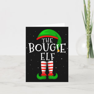Carte L'Elf Bougie Drôle De Noël De Groupe De Famille Co