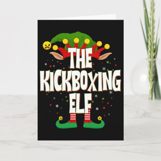 Carte L'elfe de kickboxing Noël  (Devant)