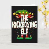 Carte L'elfe de kickboxing Noël  (Fleur jaune)