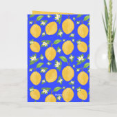 Carte Lemon Bloom Collection patterned blue Birthday (Dos)