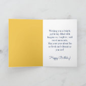 Carte Lemon Bloom Collection patterned blue Birthday (Intérieur)