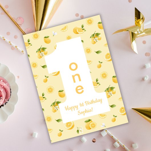 Carte Lemon ONE Happy Birthday Card