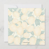 Carte Lemons Brunch et Bubbly Fête des mariées Invitatio (Dos)