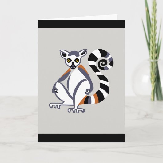 Carte LEMUR à queue cerclée - Faune - Nature - (Devant)