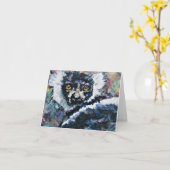 Carte Lémur coloré (Fleur jaune)