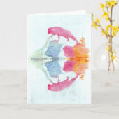 Carte L'encre d'essai de Rorschach éponge l'animal du (Fleur jaune)