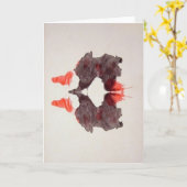 Carte L'encre d'essai de Rorschach éponge le plat 2 deux (Fleur jaune)