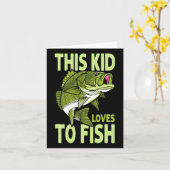 Carte L'Enfant Aime Pêcher Les Enfants (Fleur jaune)