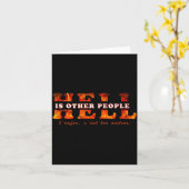 Carte L'enfer c'est les autres Existentialisme Philosoph (Fleur jaune)