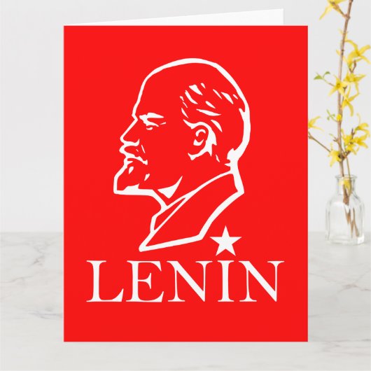 Carte Lénine, URSS, CCCP, Union soviétique, communisme (Fleur jaune)