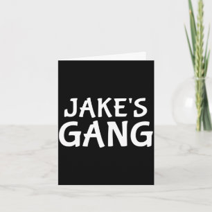 Carte L'enterrement de vie de garçon de Jake's gang prén