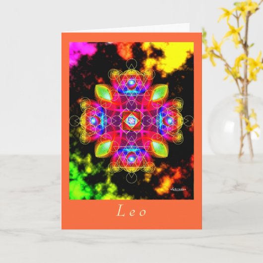 Carte Leo (Fleur jaune)