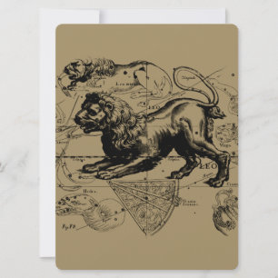 Carte Leo Constellation Hevelius 1690 Juillet23 - Août 2