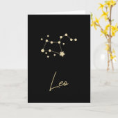 Carte Leo Constellation Zodiac (Fleur jaune)