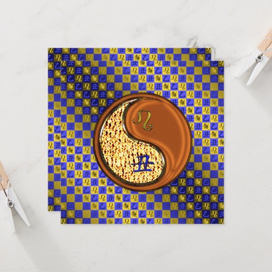 Carte Leo et ox de bois (Devant/Arrière en situation)