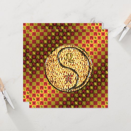 Carte Leo & Fire Tiger (Devant/Arrière en situation)