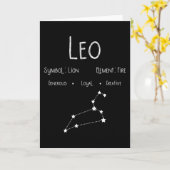 Carte Léo Horoscope Astrologie Étoile Signal Anniversair (Fleur jaune)