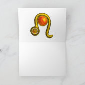 Carte LEO Jaune Topaz & Gold Zodiac Anniversaire (Intérieur)