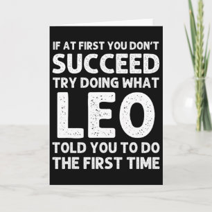 Carte Leo Nom Cadeau Personnalisé Anniversaire Funny Chr