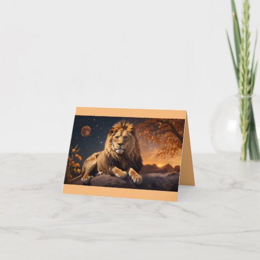 Carte Leo Radiant Roar - Joyeux anniversaire (Devant)