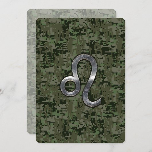 Carte Léo Zodiac Connexion Camouflage numérique vert (Devant / Derrière)