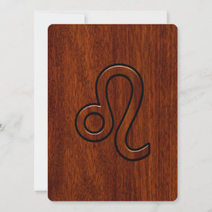 Carte Leo Zodiac Connexion style bois acajou
