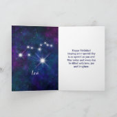 Carte Leo Zodiac Constellation Joyeux anniversaire (Intérieur)