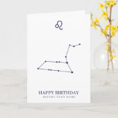 Carte Léo Zodiac Star Sign Custom Anniversaire (Fleur jaune)