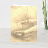 Carte Léonard de Vinci, Étude des mains d'une femme (Dos)