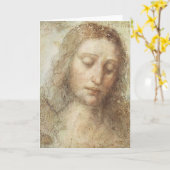 Carte Léonard de Vinci - le Christ (Fleur jaune)