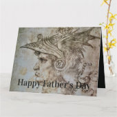 Carte Leonardo’s Helmeted Warrior (Fleur jaune)