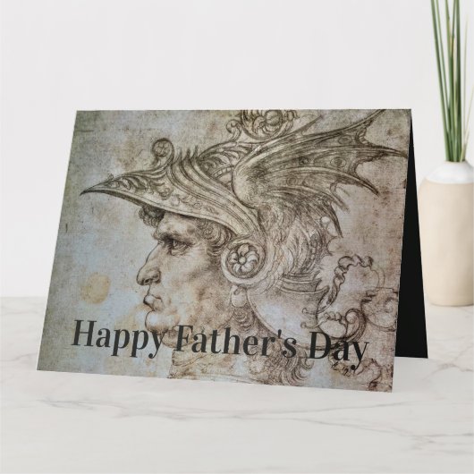 Carte Leonardo’s Helmeted Warrior (Devant)