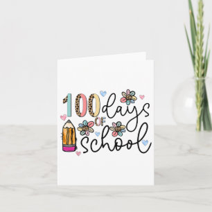 Carte Leopard 100 Jours D'Enseignants Crayon Scolaire De