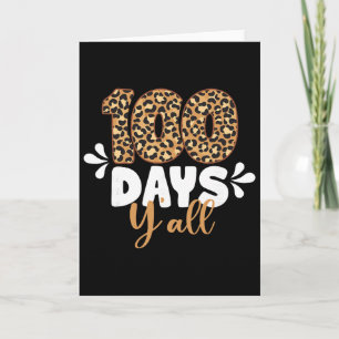 Carte Léopard 100 Jours Vous Tous Joyeux 100ème Jour D'É