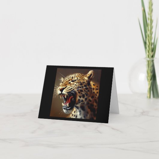 Carte Leopard (5) Chat sauvage (Devant)