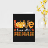 Carte Leopard Amour Citrouille Être Appelé Memaw Fall Me (Fleur jaune)