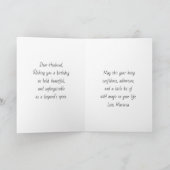 Carte Leopard and Full Moon | Happy Birthday Husband (Intérieur)