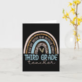 Carte Leopard Boho - Enseignant De Troisième Année Arc-E (Fleur jaune)
