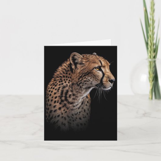 Carte Leopard Cheetah Tiger léopard visage Lion chat (Devant)
